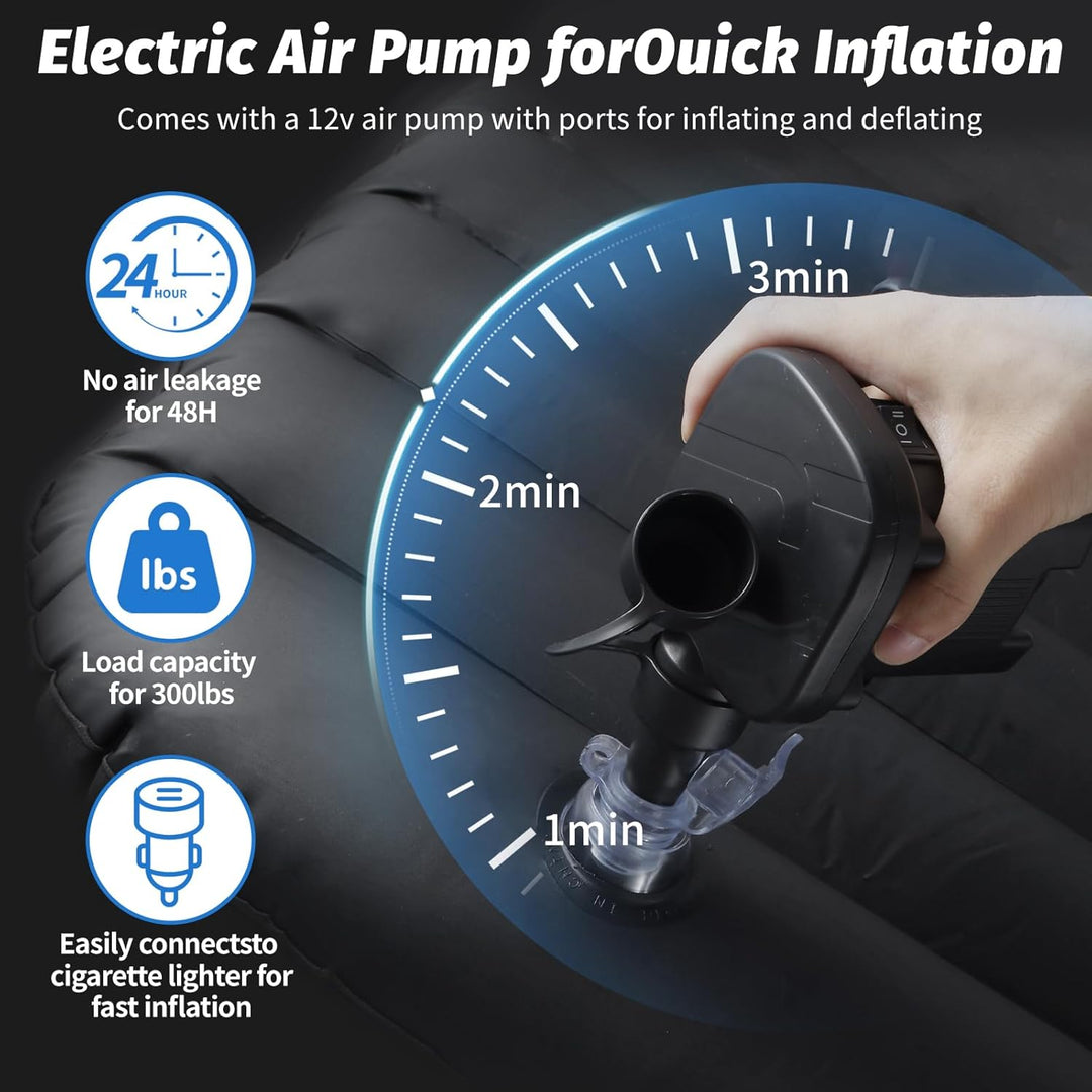 Icelus Auto Matratze SUV Luftmatratze with Luftpumpe 140 * 89 * 15 cm Aufblasbare Camping Kombi Luft