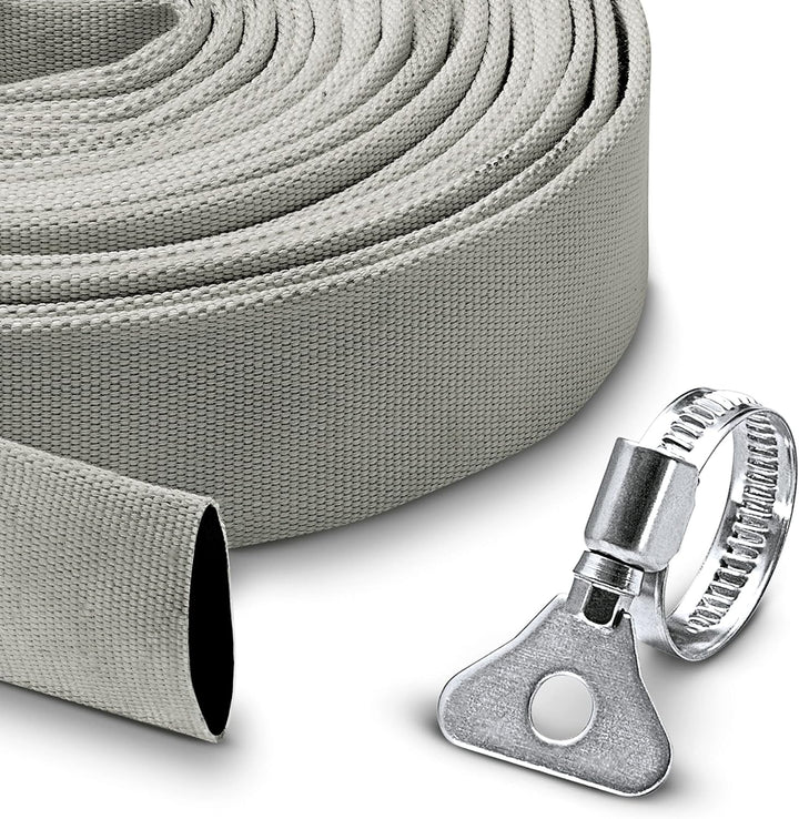 Kärcher SP 9.000 Flat flachsaugende Tauchpumpe, Fördermenge: 9.000 l/h &amp; Gewebeschlauchset 1, 1/4 Zo
