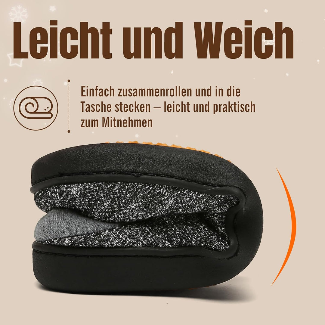 Mishansha Herren Damen Warme Hausschuhe Winter Memory Foam Plüsch Pantoffeln Rutschfest Slippers,Gr.
