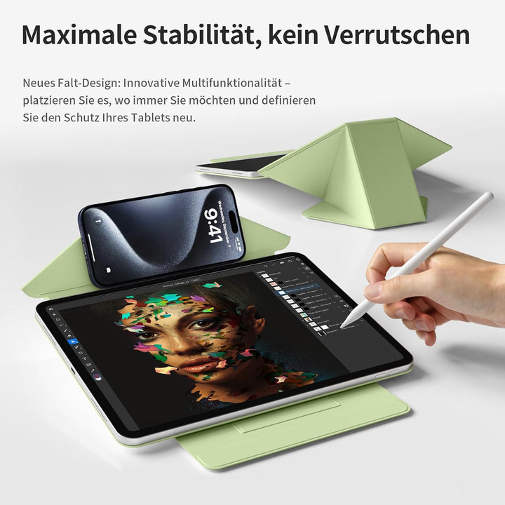 Magnetisch Hülle für iPad (A16) 11. Generation 11 Zoll 2025, iPad 10. Generation 10,9 Zoll 2022, Sch