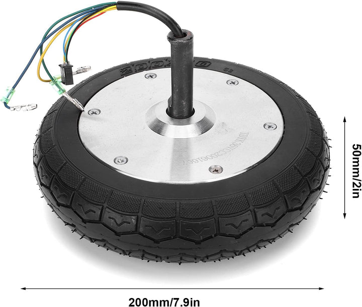 Elektroroller-Nabenmotor, 36 V 350 W geräuscharmer Rad-Brushless-Nabenmotor, Aluminiumlegierung, Gum