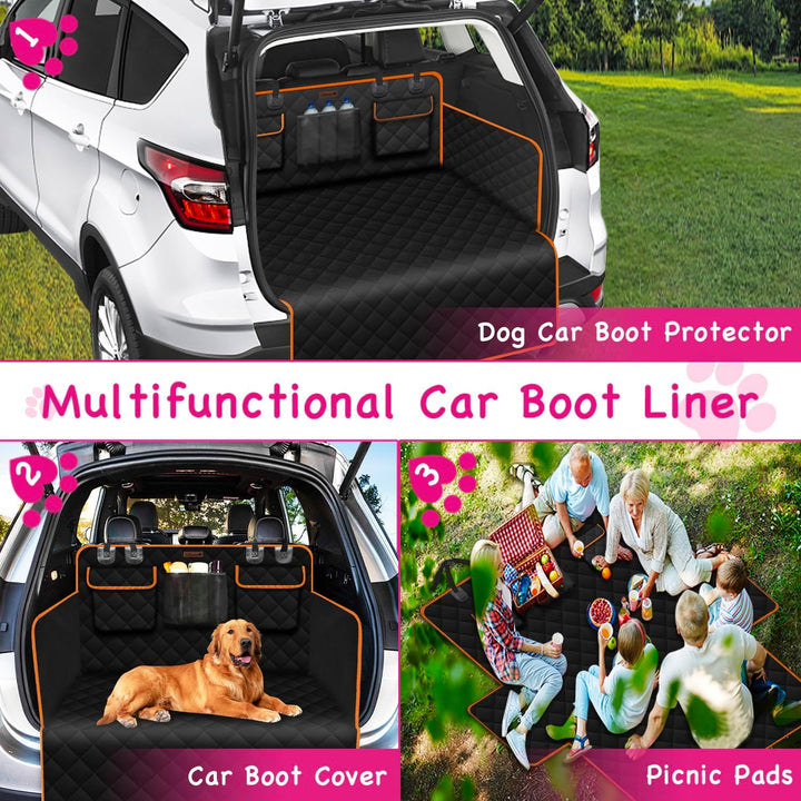 Lydonberg Kofferraumschutz Hund mit Seitenschutz, Rutschhemmend Wasserdicht Haustier Auto Boot Liner