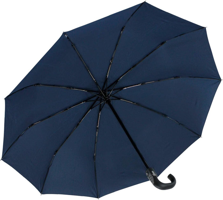 iX-brella Herren Taschenschirm Auf-Zu-Automatik Rundhakengriff Carbonoptik Insignia Blue Carbonoptik