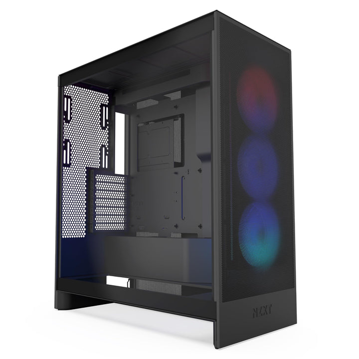 NZXT H7 Flow RGB | Mid-Tower-ATX-Airflow-Gehäuse mit RGB-Lüftern | Unterstützt Lüfter im Boden zur d