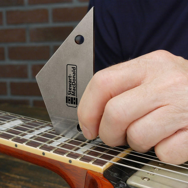 StewMac Fret Rocker - Bundwippe – Das Original 4-in-1-Mini-Geigenbauer-Werkzeug aus Edelstahl, präzi