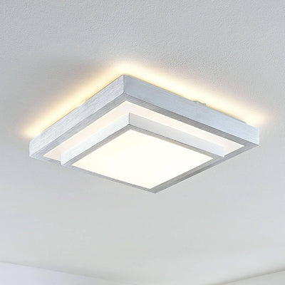 Lindby LED Deckenleuchte 'Mirco' (Modern) in Alu aus Metall u.a. für Wohnzimmer & Esszimmer (1 flamm