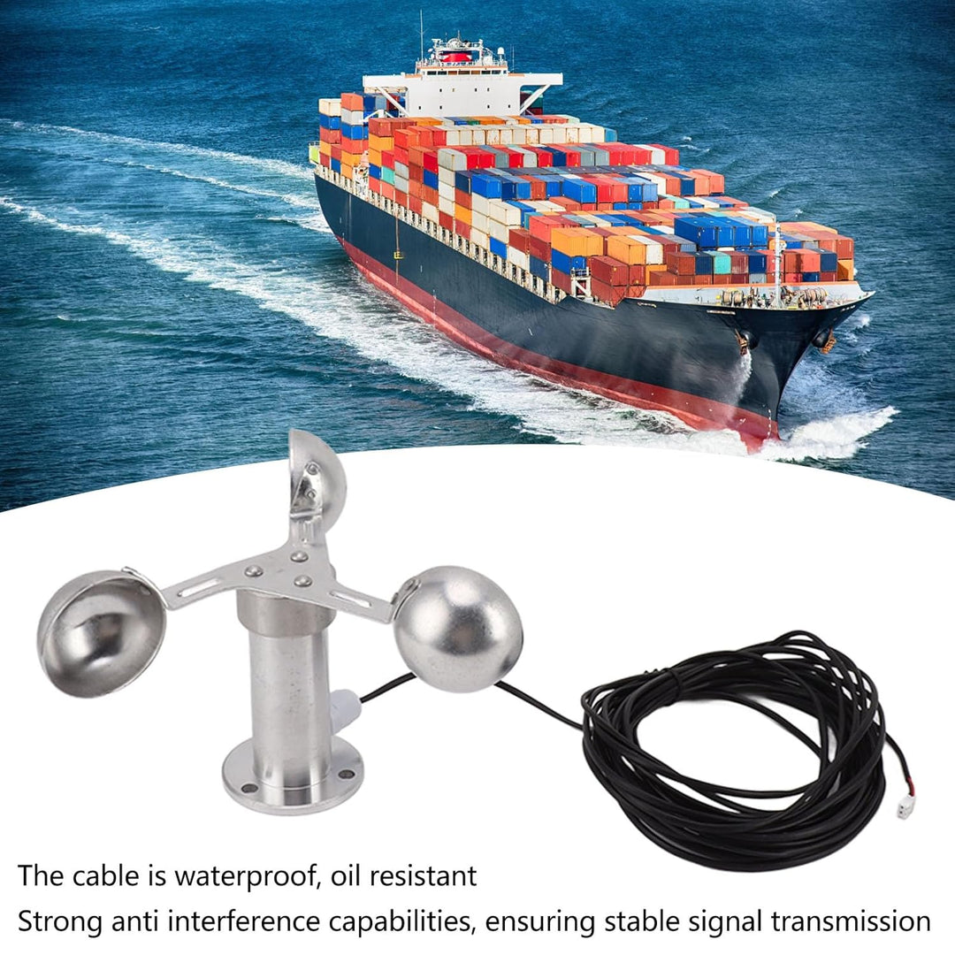 3-Tassen-Anemometer-Windgeschwindigkeitssensor aus Aluminiumlegierung 0-3,8 V, Ideal Für Kraftwerke