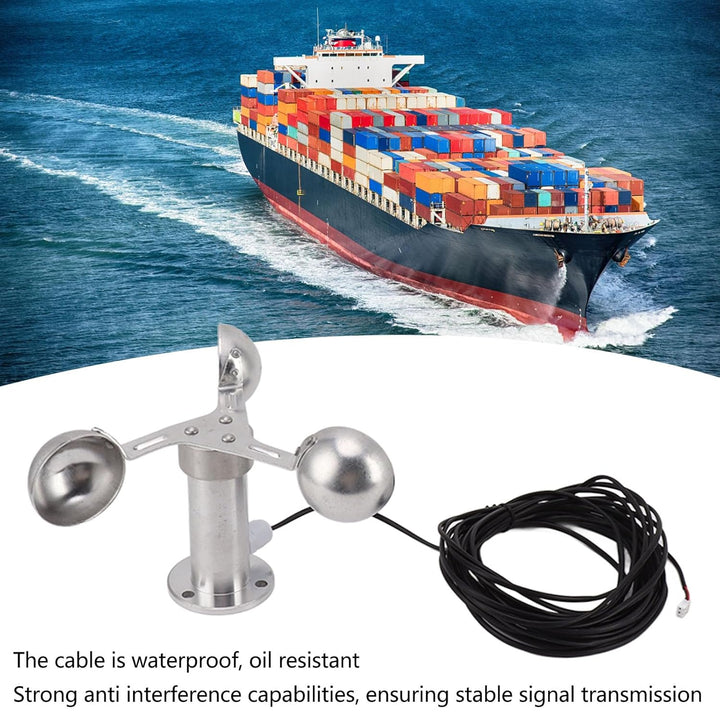 3-Tassen-Anemometer-Windgeschwindigkeitssensor aus Aluminiumlegierung 0-3,8 V, Ideal Für Kraftwerke