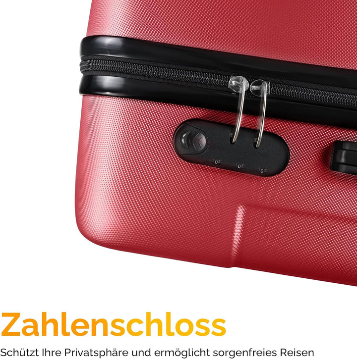 Bonnlo Kofferset 3 Teilig, Hartschale Koffer Set, Reisekoffer mit 4 Rollen, ABS-Trolley M-L-XL, mit