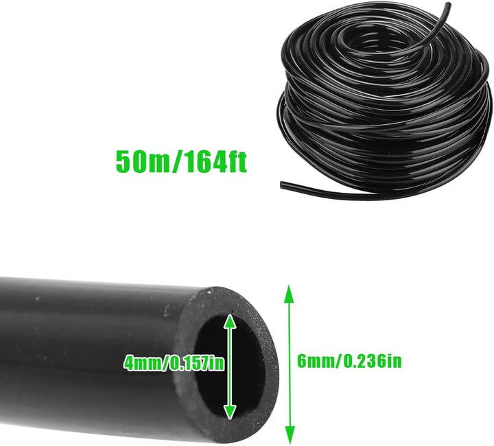 Joyzan Gartenbewässerungsrohr, Tropfbewässerungsschlauch PVC-Schlauch Micro Drip Verbindungsrohr Gar