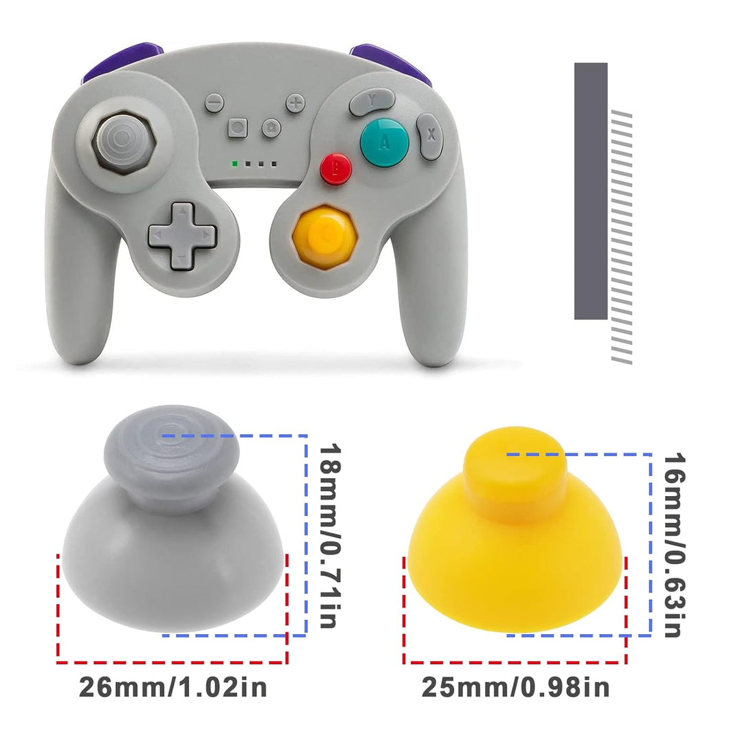 EMSea 6 Stück analoge Joystick-Kappen, Ersatz für Nintendo GameCube Controller, Zubehör für analoge