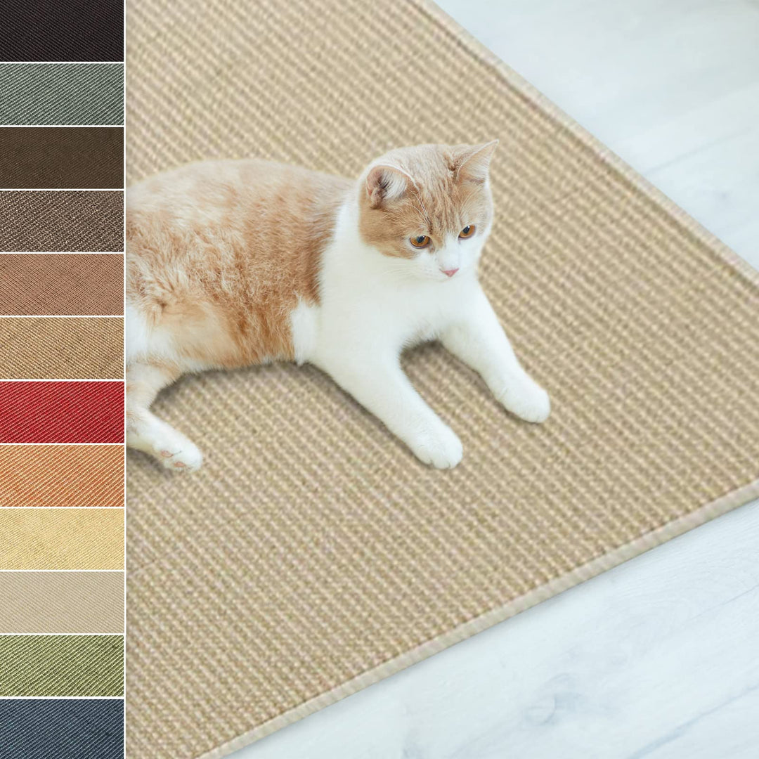casa pura Katzen Kratzmatte aus Natur Sisal Kratzteppich Kratzmöglichkeiten für Katzen Kratzmöbel fü