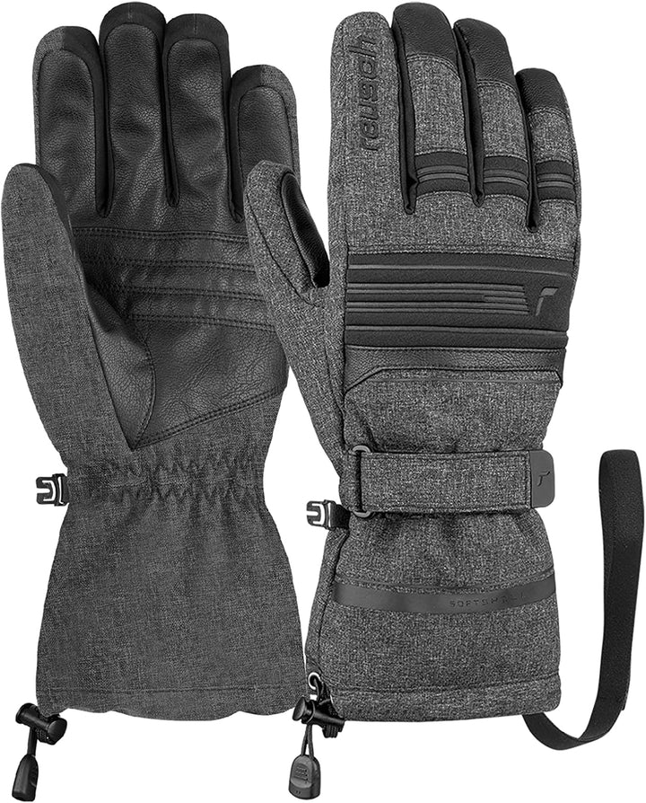 Reusch Herren Kondor R-TEX extra warmer, wasserdichter und atmungsaktiver Skihandschuh grau / schwar