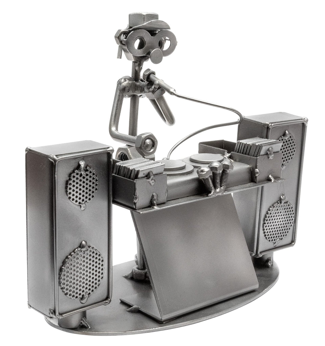 STEEMO Schraubenmännchen Diskjockey DJ Musik Geschenk Metall-Deko 20x10x17 cm