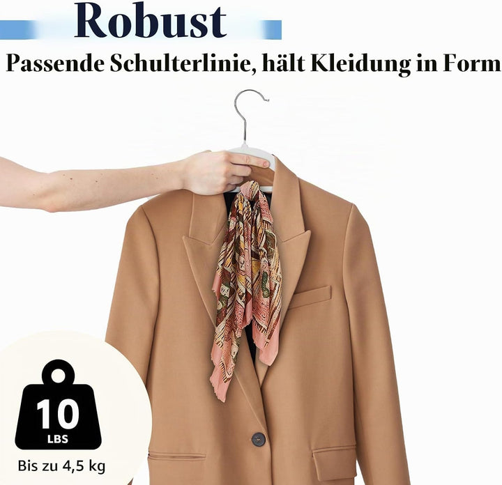 HOUSE DAY Kleiderbügel Samt 180 stück,Kleiderbügel Platzsparend Rutschfester mit Krawattenhalter,361
