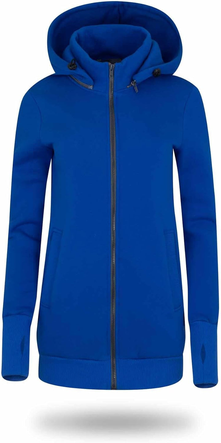 fun2bemum Pola 4in1 Baby Tragejacke für Mama Känguru Kapuze VORNE/HINTEN XL Cobalt, XL Cobalt