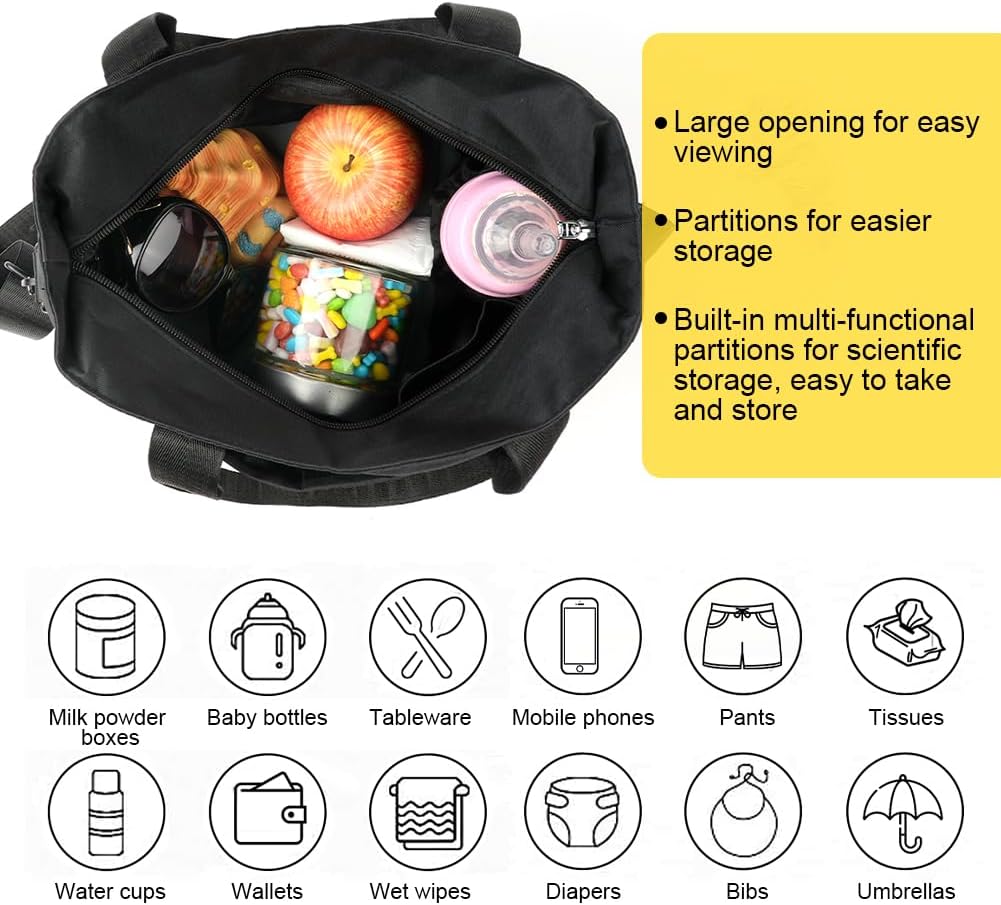 Baby Hohe Kapazität Wickeltasche, Baby-Einkaufstasche, Grosse Reisewindeltasche für Mama und Papa, M