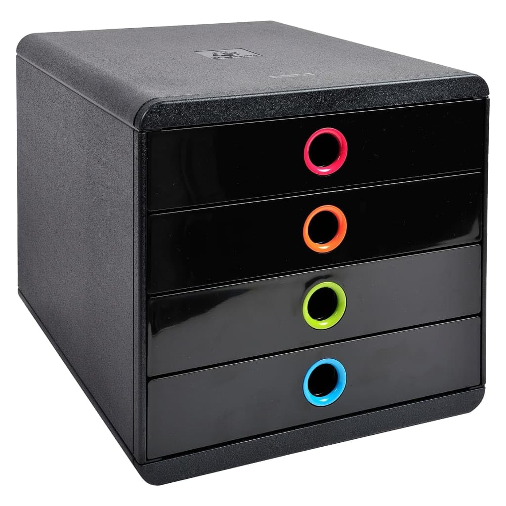 Exacompta 314498D Premium Ablagebox mit 4 Schubladen für DIN A+ Dokumente. Belastbare Schubladenbox