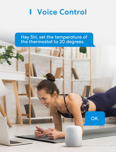 Meross WLAN Heizungsthermostat kompatibel mit HomeKit, smartes Heizkörperthermostat benötigt Hub, ko