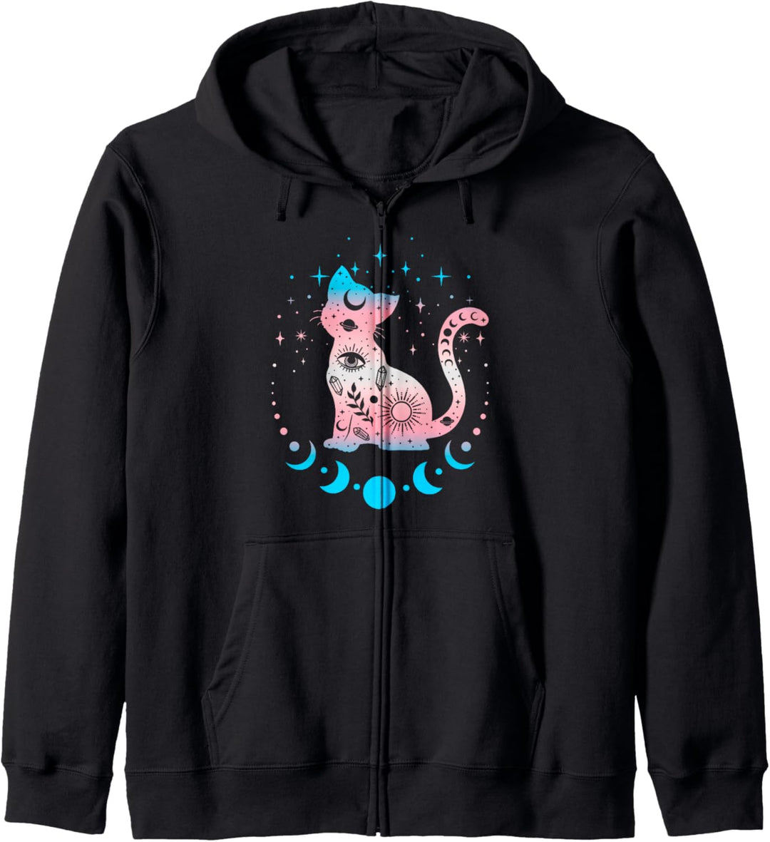 Transgender Pride Flaggenfarben, Astronomie Katze Kapuzenjacke
