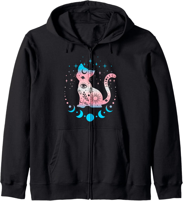 Transgender Pride Flaggenfarben, Astronomie Katze Kapuzenjacke