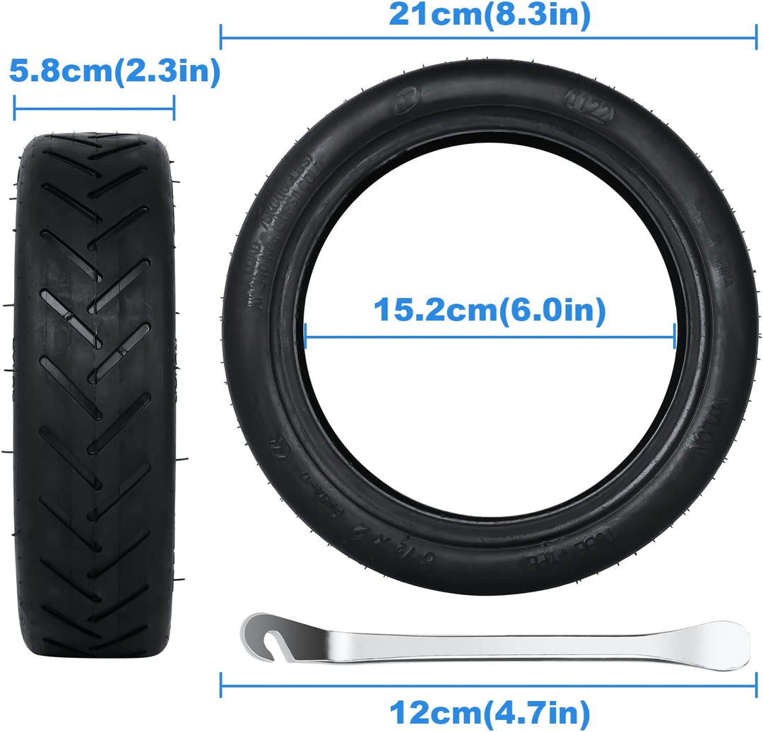 Ainiv 8 1/2 Scooter Reifen, Ersatzräder Aussen und Innen Reifen, Elektroroller Gummireifen, 8,5 Zoll
