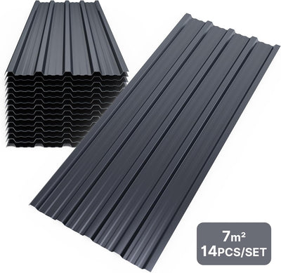 Mondeer 14er-Set Metall Trapezblech, Wellblechplatten für Dach, Dachbleche Trapezblech, Verzinkter S