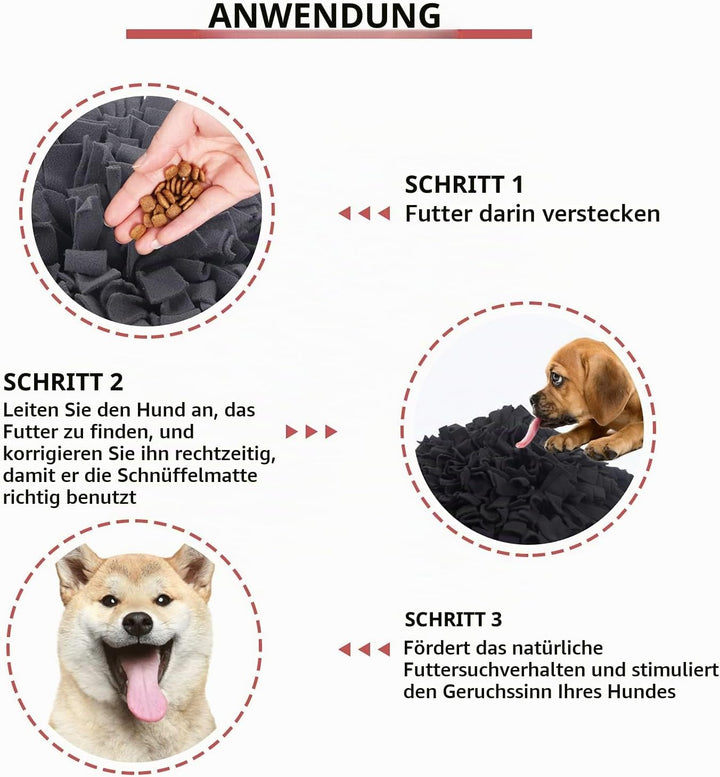 IEUUMLER Schnüffelteppich Hund Riechen Trainieren Schnüffeldecke Futtermatte Trainingsmatte für Haus