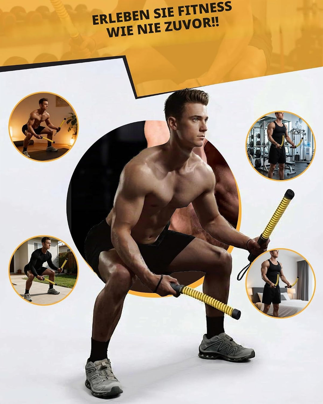 GUUG Battle Rope Ohne Seil Seilloses Training für Zuhause