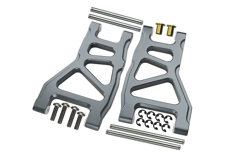 Aluminium Rear Lower Suspension Arm for Tamiya 1:10 R/C DT-03 Upgrades - Grey Silver