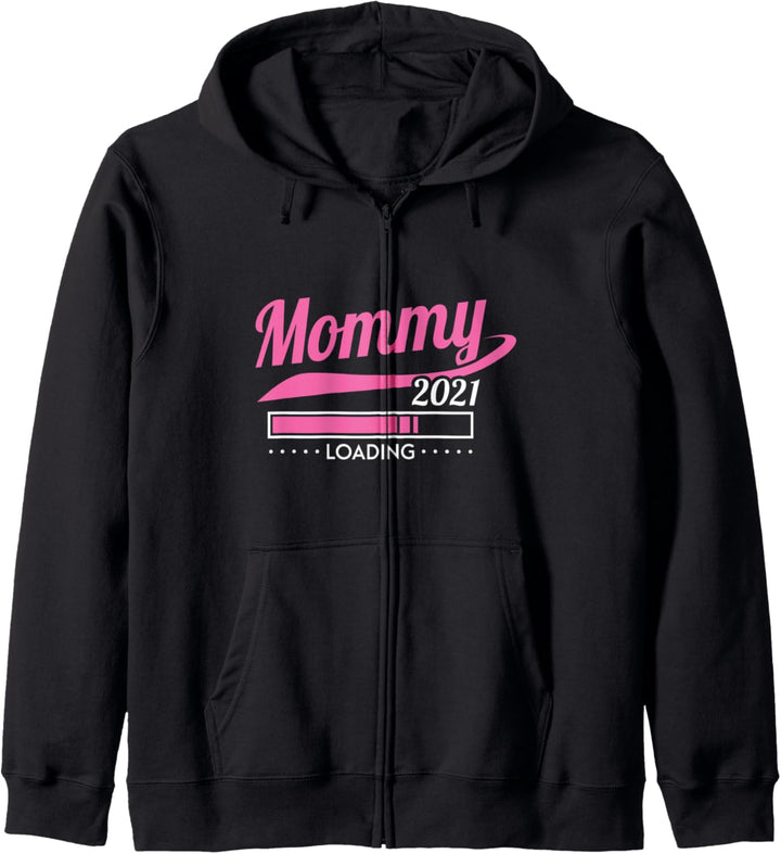 Mama Werde 2021 Loading Eltern Geschenk Werdende Mutter Kapuzenjacke