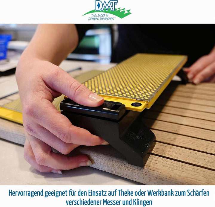 DMT DuoSharp plus Schärfstein – fein/grob mit Sockel, 20,3 cm / 8 Zoll, 1 Stück, WM8FC-WB
