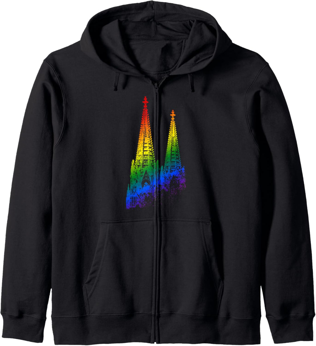 Kölner Dom LGBTQ Pride Regenbogen Silhouette Köln Skyline Kapuzenjacke