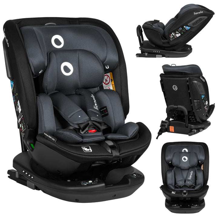 Lionelo Bastiaan RWF Baby- und Kleinkindautositz 0-36 kg von 40–150 cm Grau, Grau