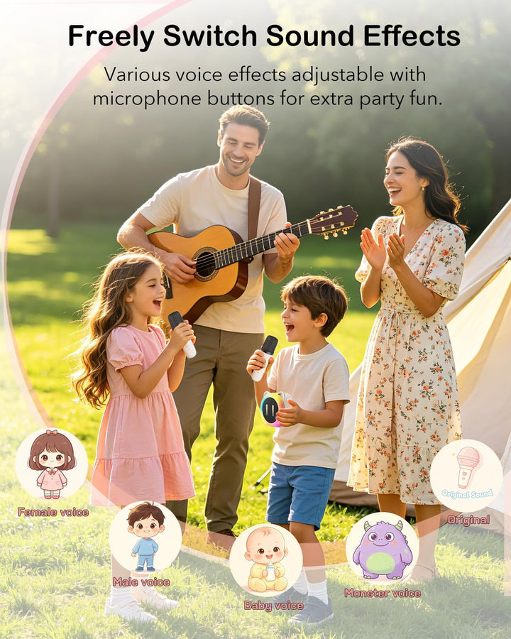 Mini Karaoke Maschine Kinder, kindermikrofon Geschenk Mädchen 3-10 Jahre