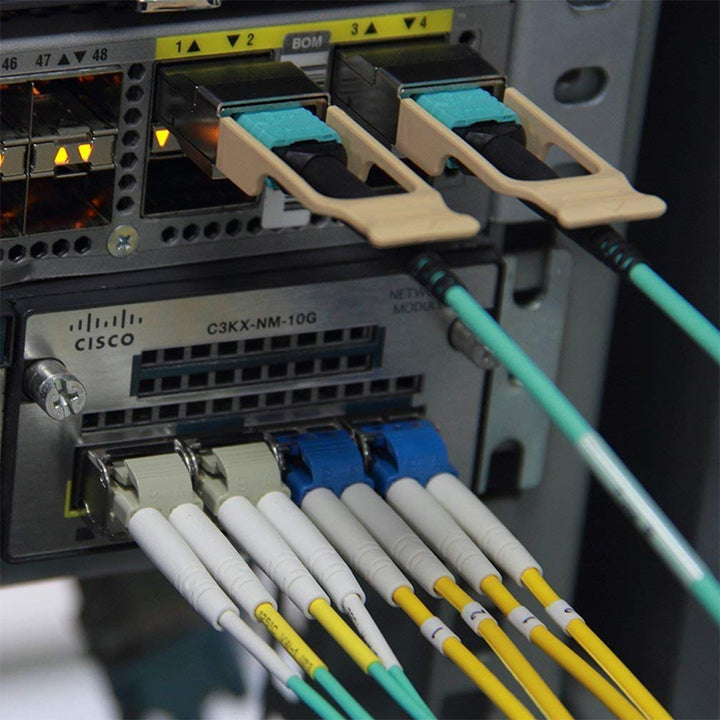 10Gtek® Fiber Patch Cable - MPO to MPO OM3 Multimode Fiber Jumper Patch Cord, 8-core Fiber for QSFP+