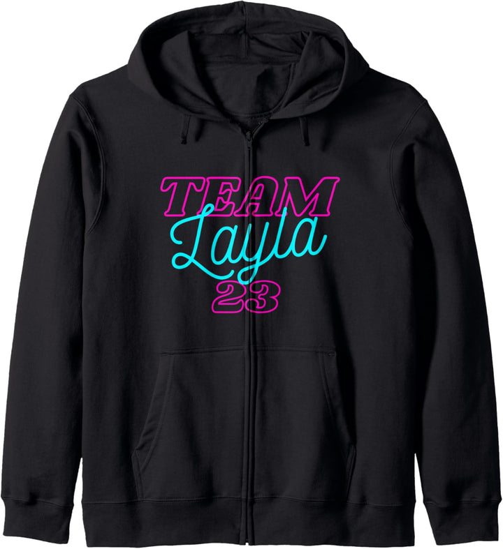Team Layla 23 Mallehit Schlagerhit Sommerhit Malle Mallorca Kapuzenjacke