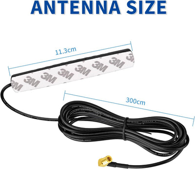 Eightwood DAB DAB+ Antenne Auto FM AM Radio Antenne Windschutzscheiben Antenne Patch Antenne + 3M DA