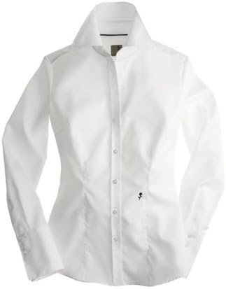 Seidensticker Damen Bluse - City Bluse - Hemdbluse - Slim Fit - Kurzarm - Uni - Stretch 32 Weiss, 32