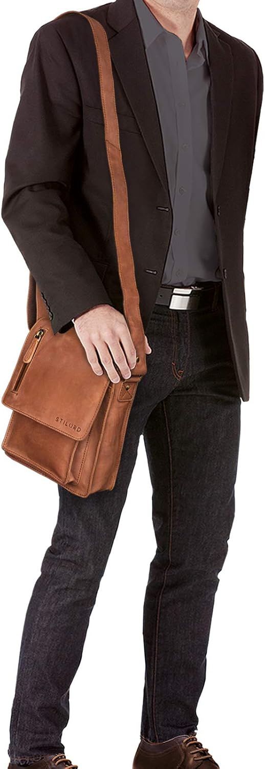 STILORD 'Finn' kleine Umhängetasche Herren Schultertasche Vintage Messenger Bag 8,4 Zoll Tablettasch