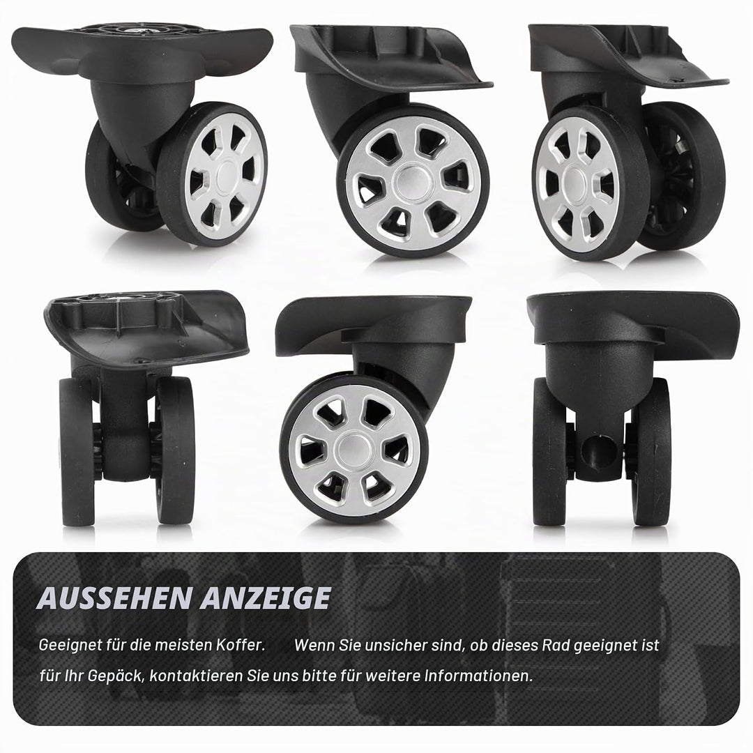 Kofferrollen Ersatzrollen für Koffer Koffer Ersatzrollen mit 4 Schraublöchern(V045,1 Pair), V045,1 P