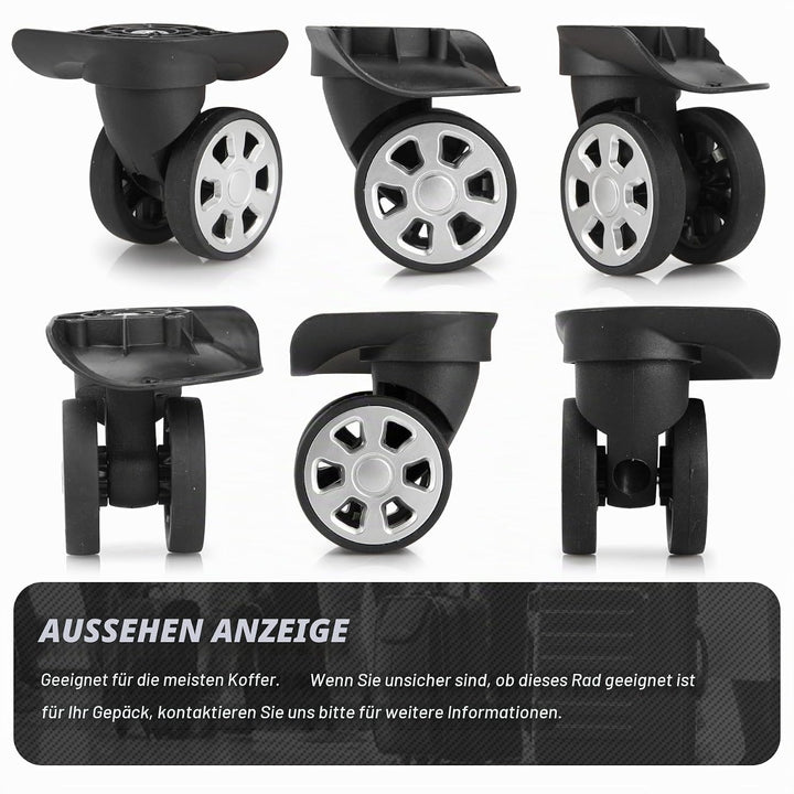 Kofferrollen Ersatzrollen für Koffer Koffer Ersatzrollen mit 4 Schraublöchern(V045,1 Pair), V045,1 P