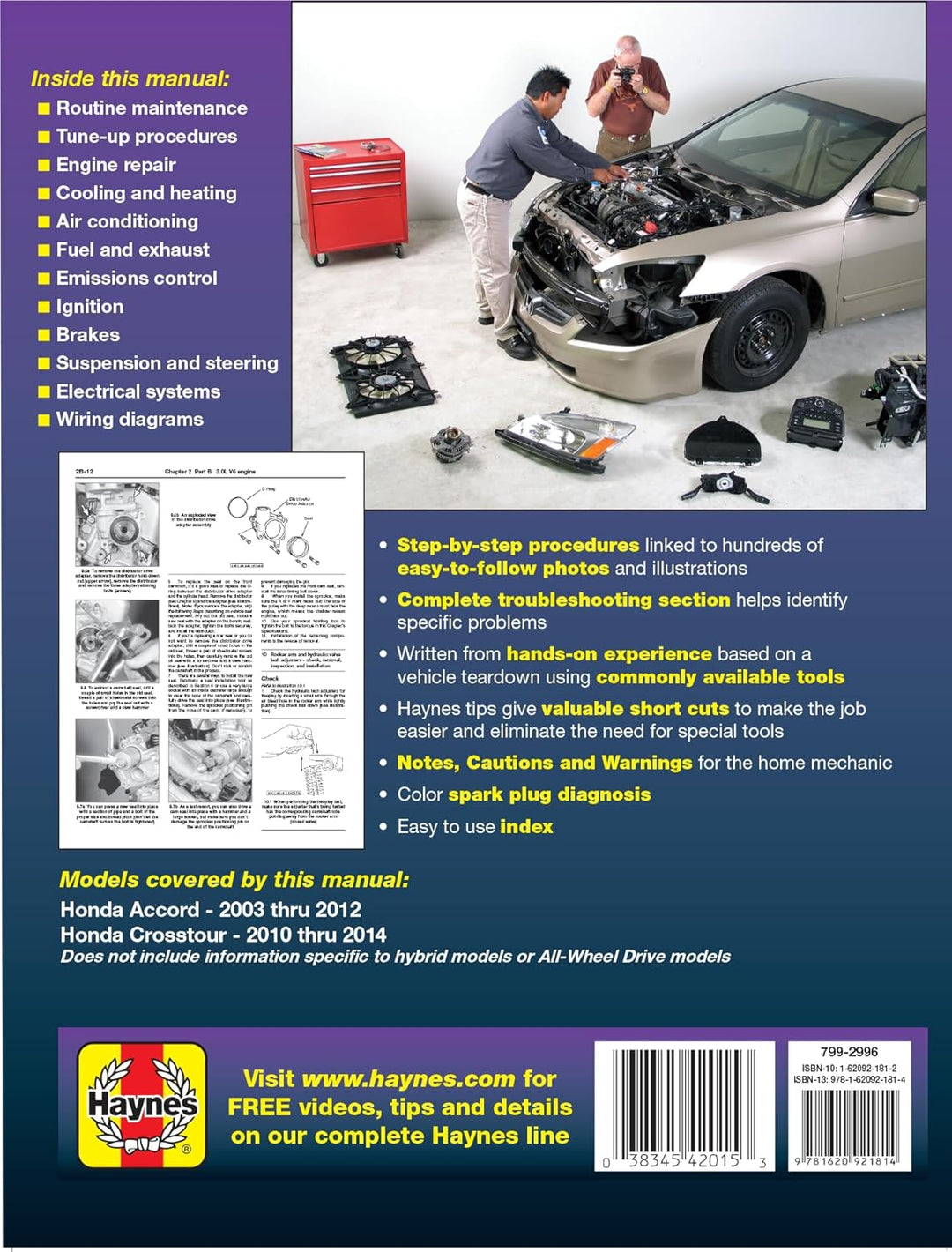 Honda Accord & Crosstour (03-14): 2003-14 (Hayne's Repair Manual)
