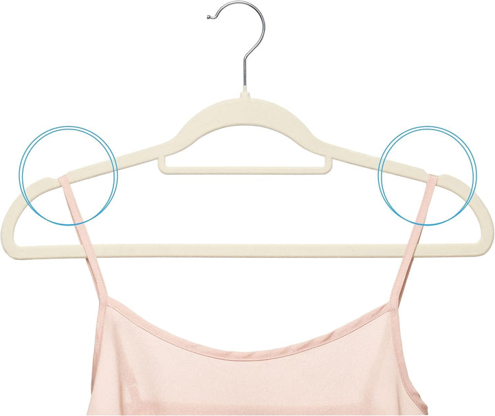 OGIVO Kleiderbügel Samt – 100er Set Hosenbügel rutschfest Bügel aus Samt für Ihre Garderobe – Samtkl