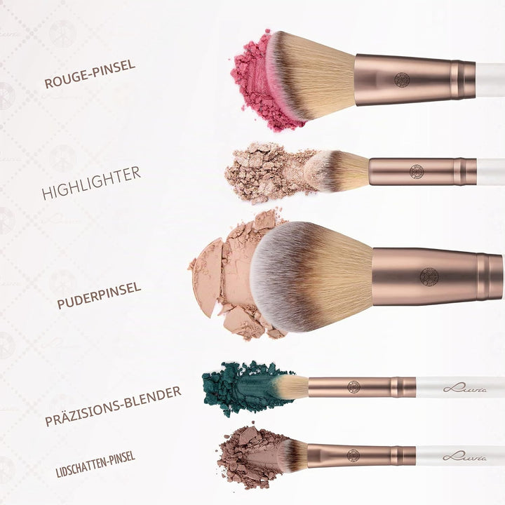 Make-Up Pinselset Luvia, Daily Essentials Brush Set, Puder- Und Augenpinsel Im Set, 5 Vegane Kosmeti