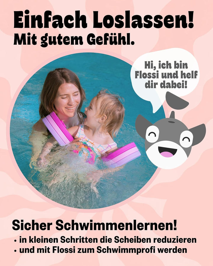 I TÜV geprüfte Schwimmlernhilfe für Kinder 1–8 Jahre I Sicherer Auftrieb ohne Luftverlust I Sofort e