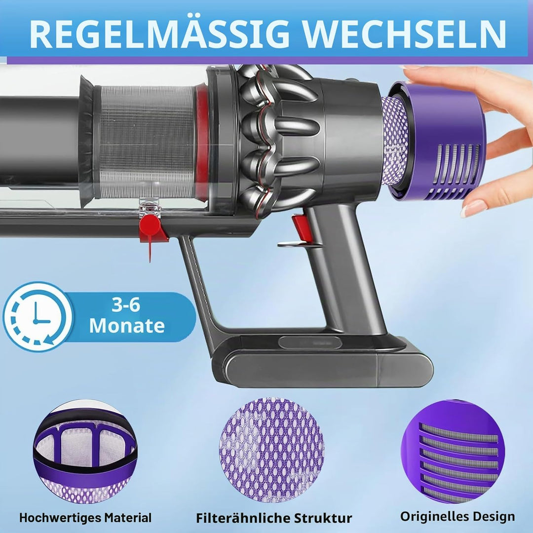 2 Pack Vakuumfilter Ersatz für Dyson V10 Cyclone Serie, V10 Animal, V10 Absolute, Dyson Ersatzfilter