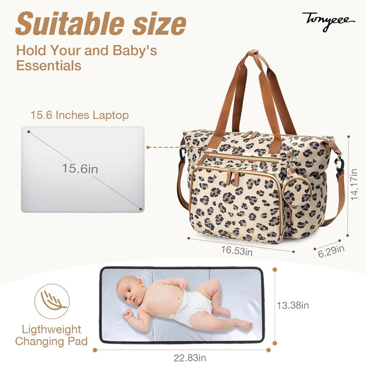 Wickeltasche mit Schnullertasche und Wickelunterlage, Wickelrucksack Multifunktions-Babytasche für G