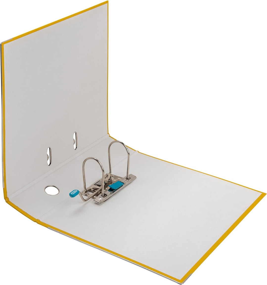 Elba Ordner A4, smart Pro, 8 cm breit, Kunststoff aussen, gelb, 10 Stück gelb A4, breit, gelb A4, br