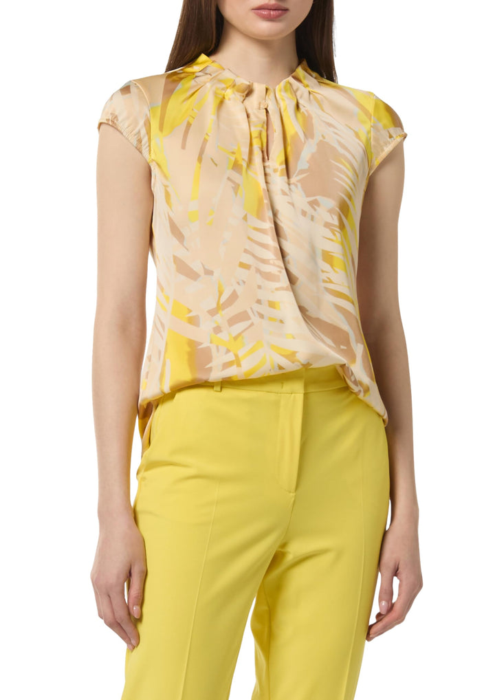 Comma Satinbluse mit Kappärmeln 40 Gelb, 40 Gelb